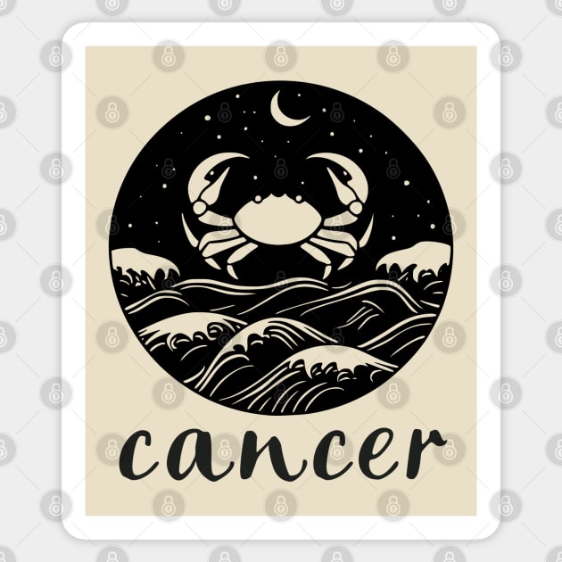 Cancer Zodiac Sign Cosmic Crab Art Sticker by TuncGK